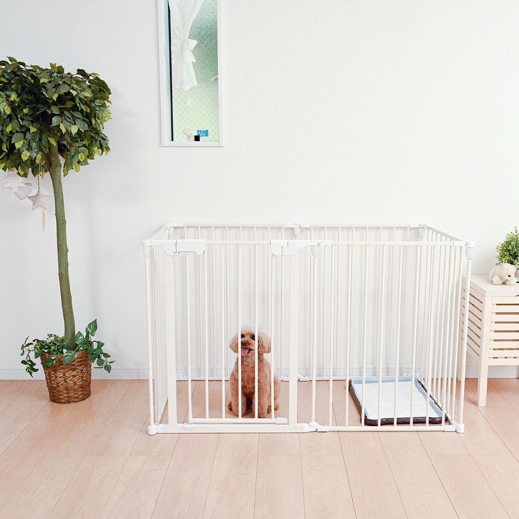 スチールペットサークル 6枚セット ホワイト | KISSBABY