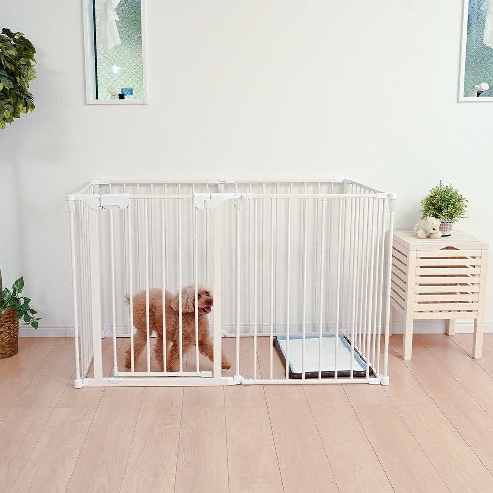 スチールペットサークル 6枚セット ホワイト | KISSBABY