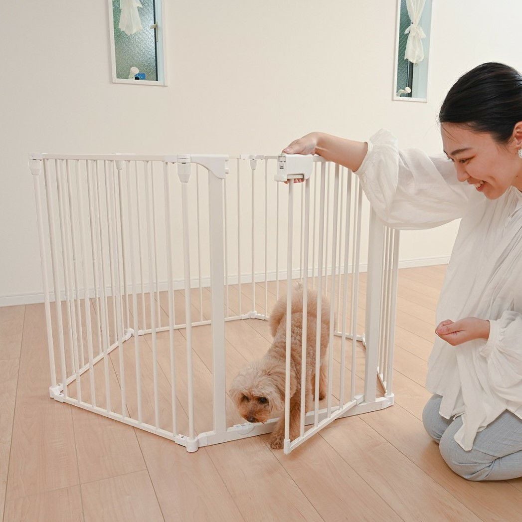 スチールペットサークル 6枚セット ホワイト | KISSBABY