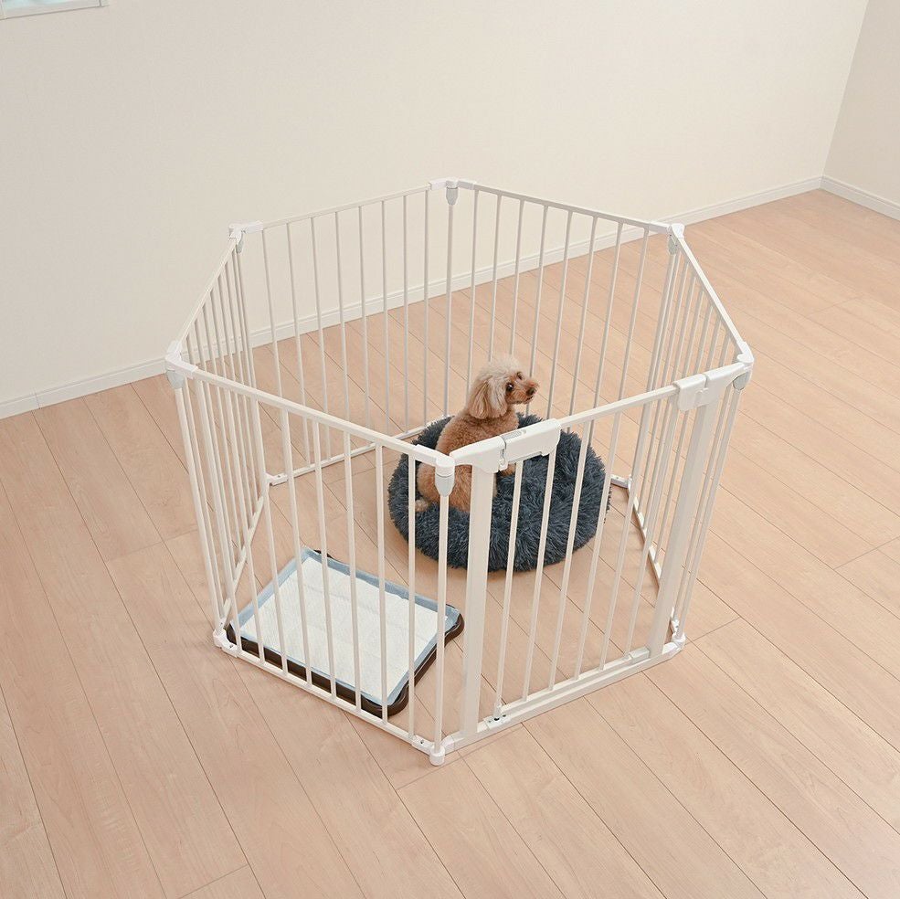 スチールペットサークル 6枚セット ブラック | KISSBABY