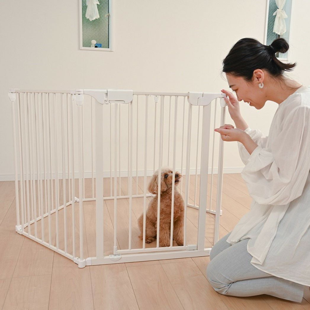 スチールペットサークル 6枚セット ブラック | KISSBABY