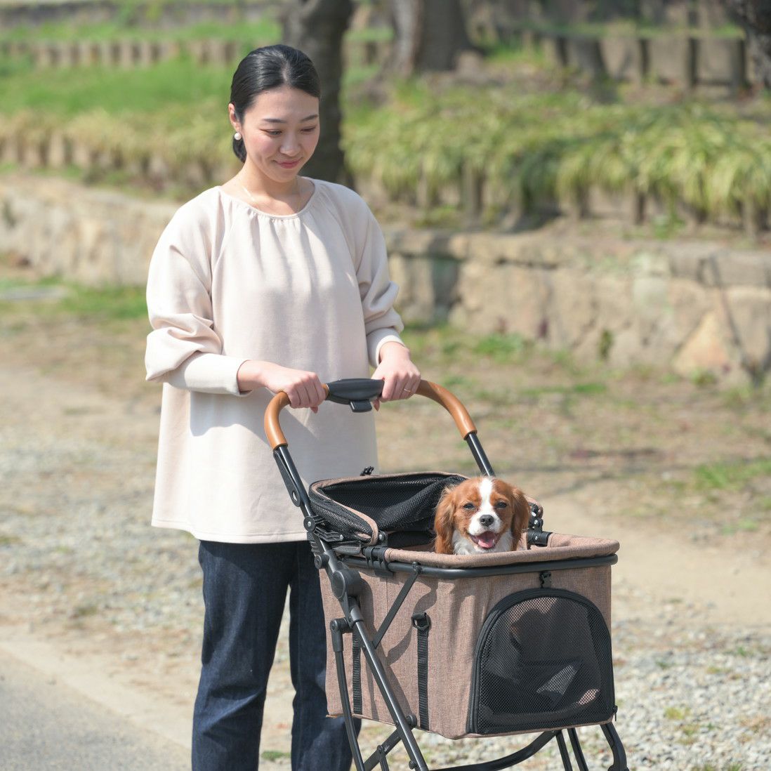2WAY ペットカート ブラウン | KISSBABY
