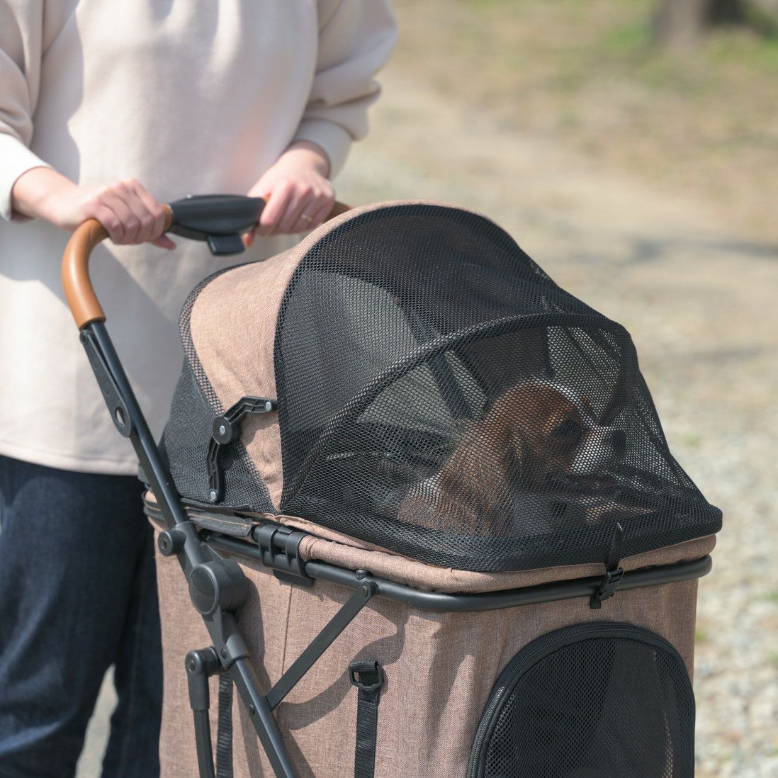 2WAY ペットカート ブラウン | KISSBABY