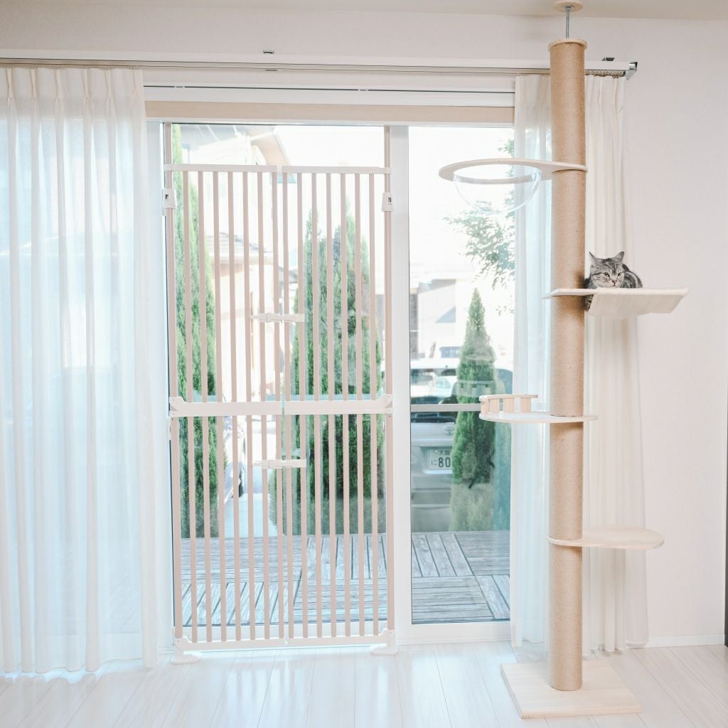 ねこ脱走防止ゲート にゃんドア モカ | KISSBABY
