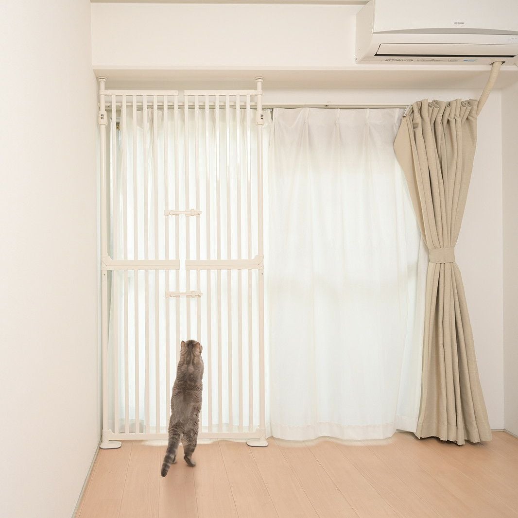 ねこ脱走防止ゲート にゃんドア クリーム | KISSBABY