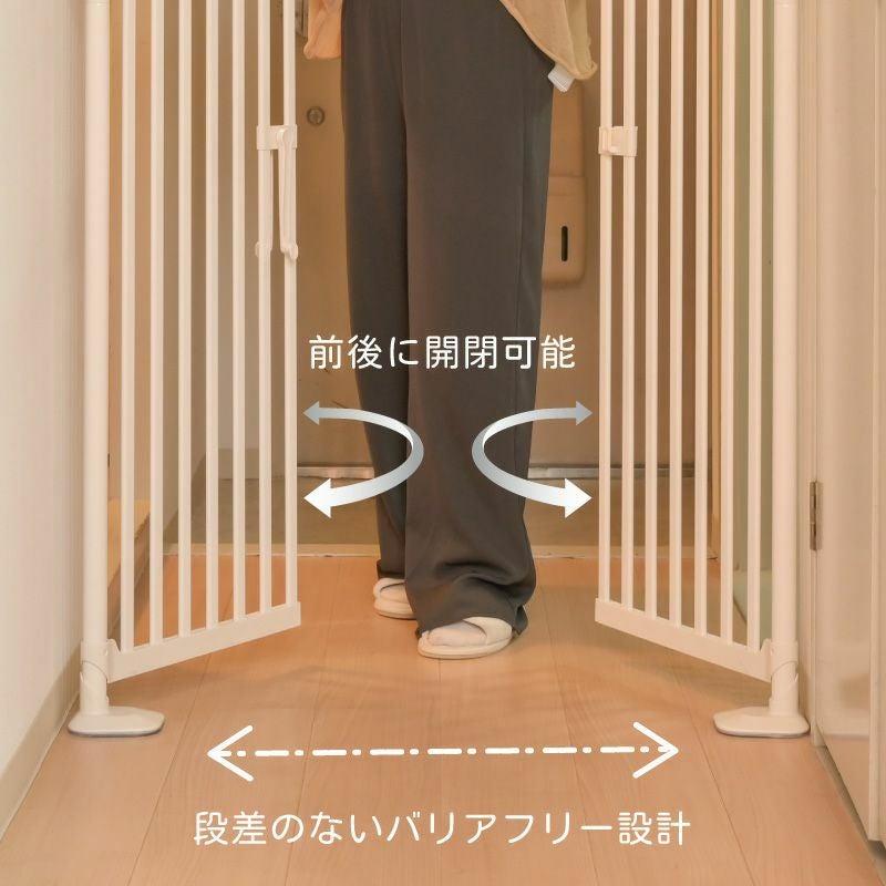 猫用ペットゲート にゃんドア 脱走防止 柵 室内用 扉付き 安全設計