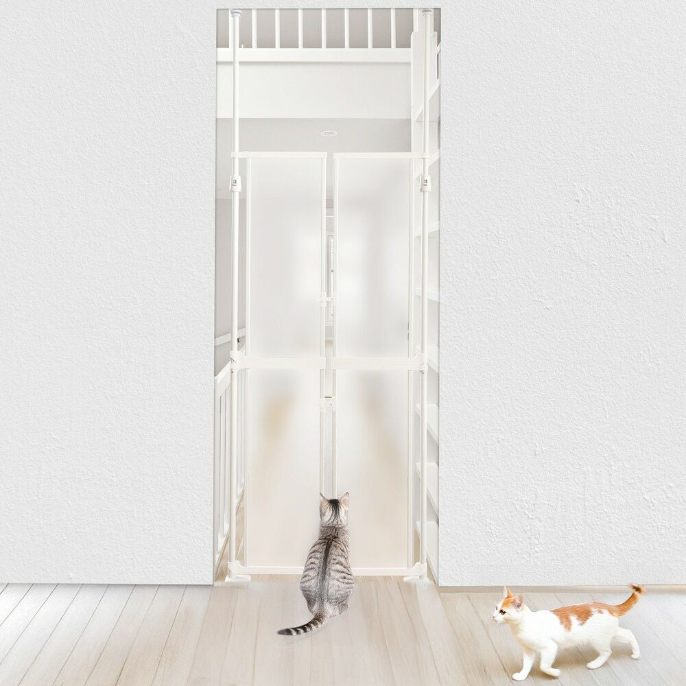 ねこ脱走防止ゲート にゃんドア ミスト 半透明 | KISSBABY