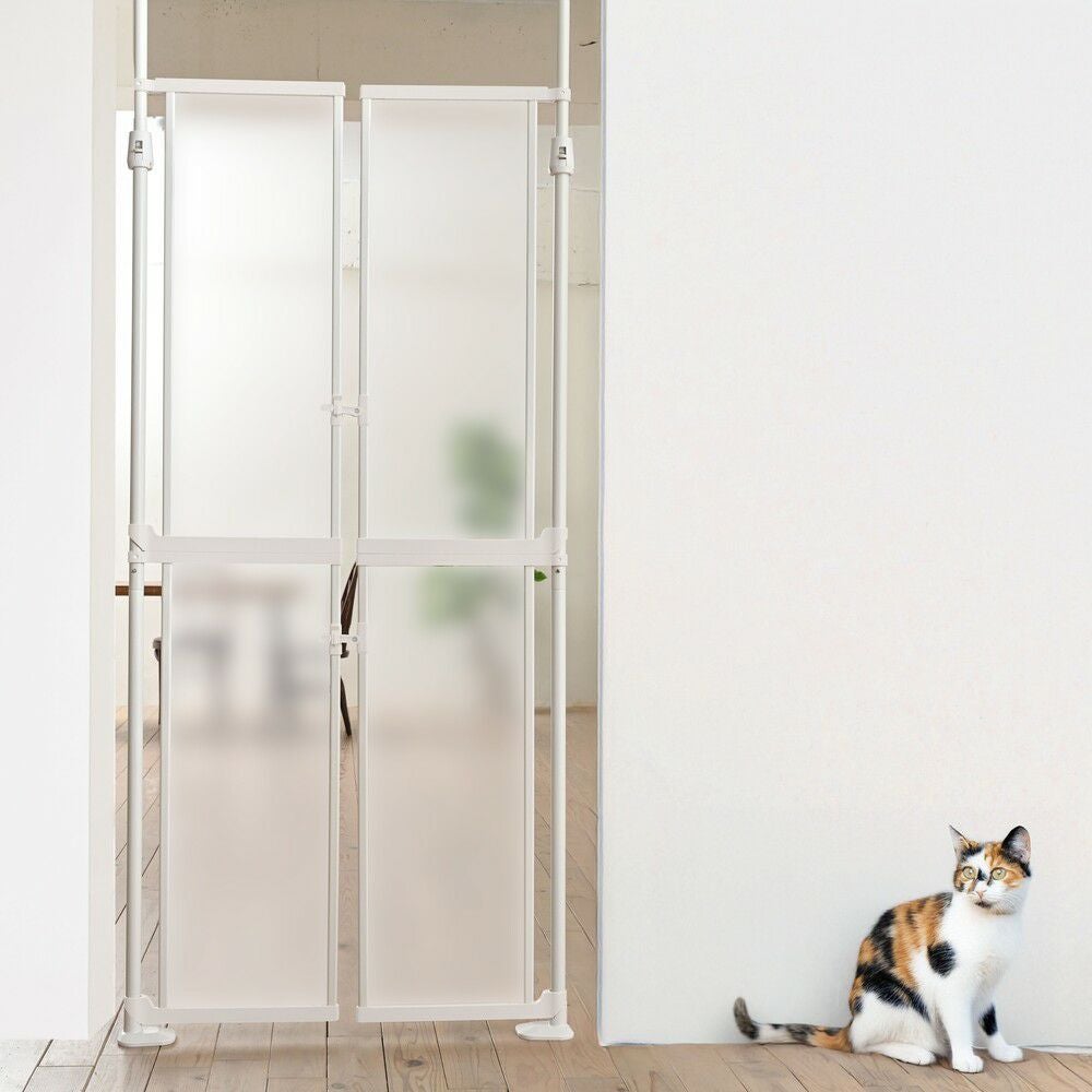 猫用ペットゲート ハイタイプ 脱走防止 突っ張り 扉付き 室内用 安全柵